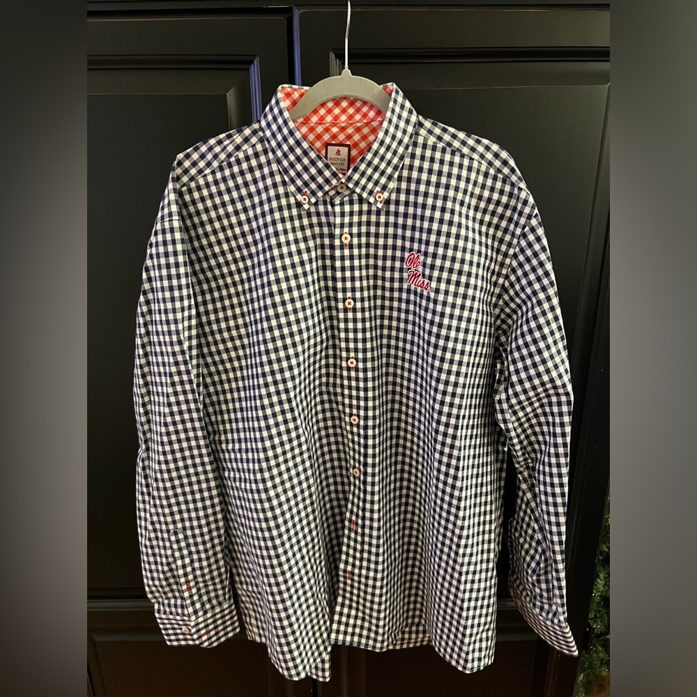 Ole Miss Gingham Button Down